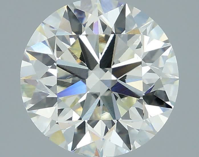 Actual 2.52 carat J Round lab-grown diamond