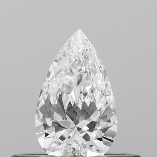 Actual 0.28 carat D VVS2 Pear lab-grown diamond