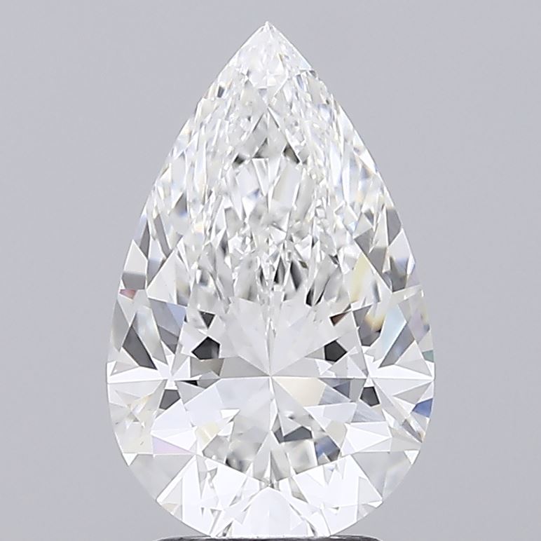 3.1 carat f VVS2 EX Cut IGI pear diamond