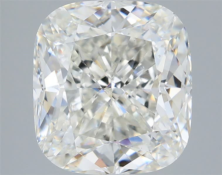 Actual 4 carat G Cushion lab-grown diamond