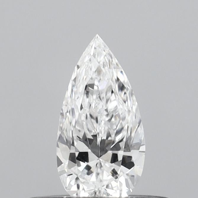 Actual 0.26 carat D Pear lab-grown diamond