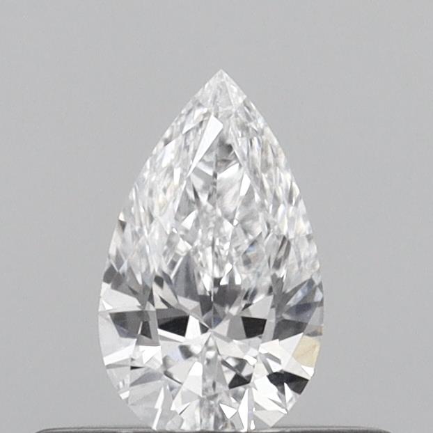 Actual 0.27 carat D Pear lab-grown diamond