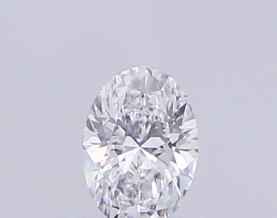 Actual 0.26 carat D Oval lab-grown diamond