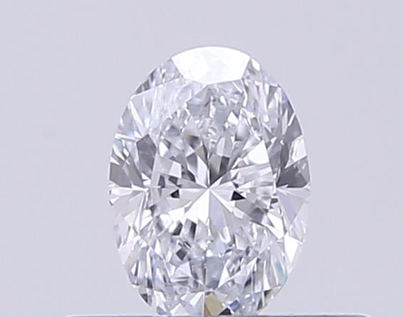 Actual 0.27 carat E Oval lab-grown diamond
