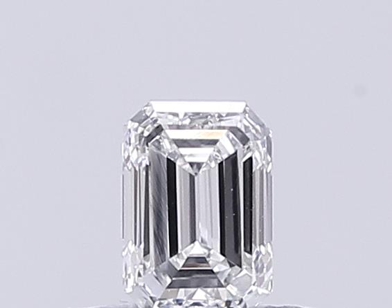 Actual 0.25 carat E Emerald lab-grown diamond