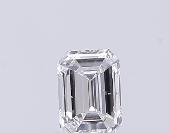 Actual 0.26 carat E Emerald lab-grown diamond