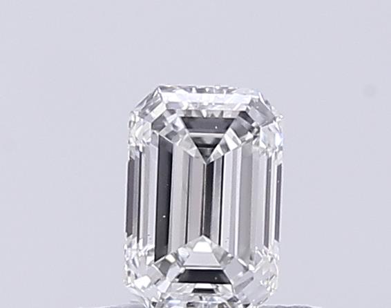 Actual 0.28 carat F Emerald lab-grown diamond