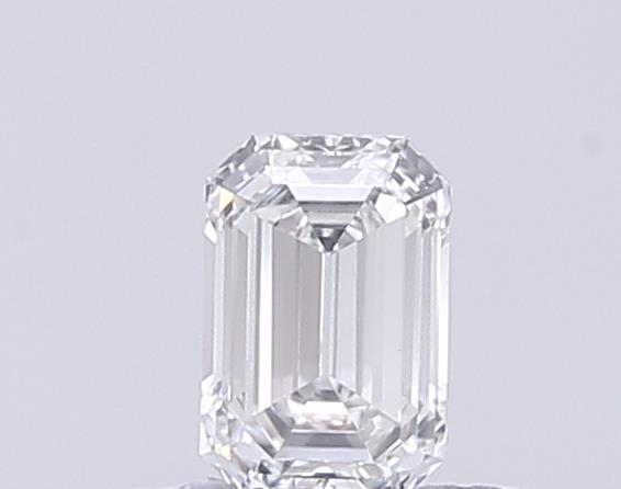 Actual 0.29 carat F Emerald lab-grown diamond