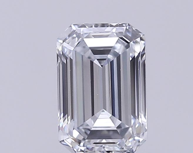 Actual 0.28 carat F Emerald lab-grown diamond
