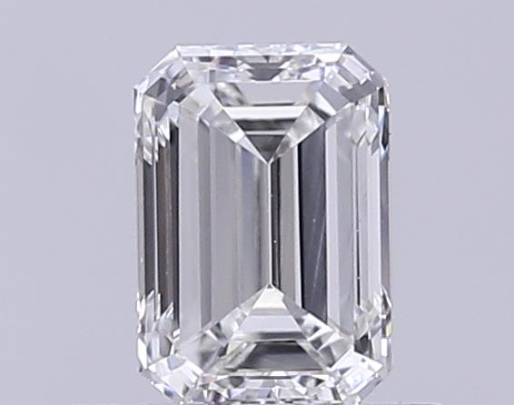 Actual 0.28 carat F Emerald lab-grown diamond