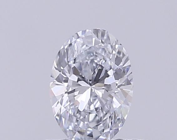 Actual 0.28 carat E Oval lab-grown diamond