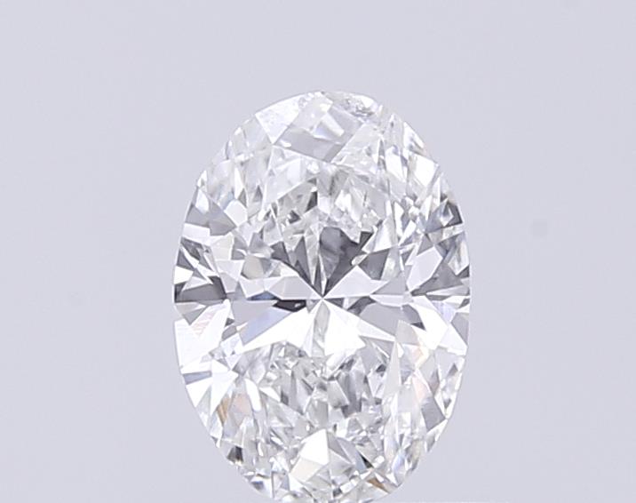 Actual 0.26 carat F Oval lab-grown diamond