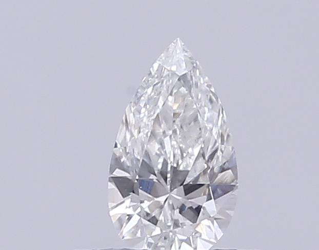 Actual 0.26 carat F Pear lab-grown diamond