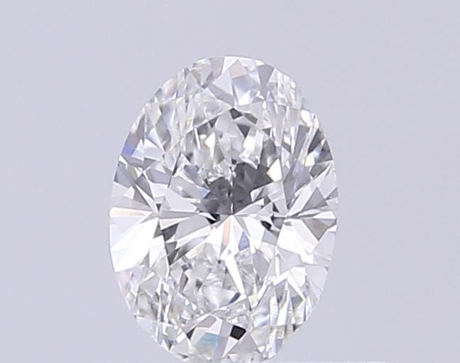 Actual 0.34 carat G Oval lab-grown diamond