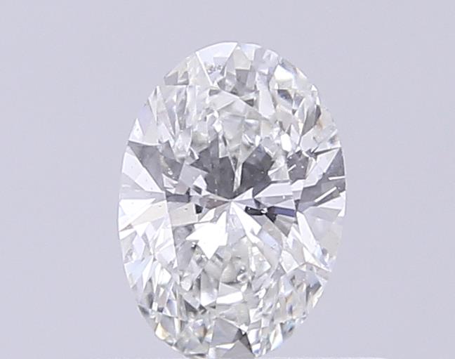 Actual 0.35 carat G Oval lab-grown diamond