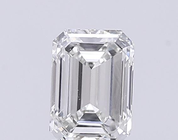 Actual 0.26 carat F Emerald lab-grown diamond