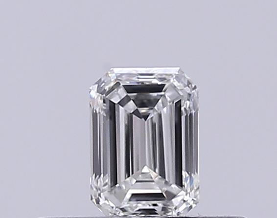 Actual 0.27 carat F Emerald lab-grown diamond