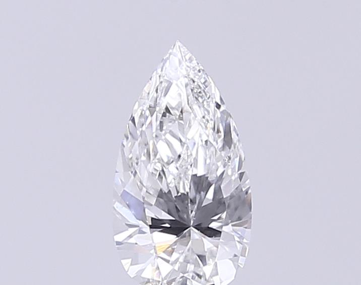 Actual 0.23 carat F Pear lab-grown diamond
