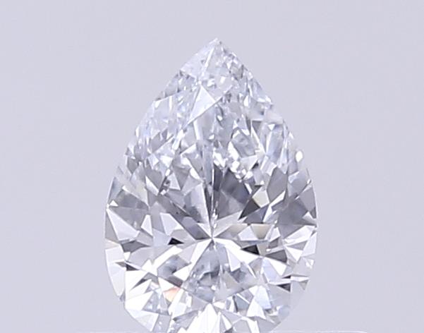Actual 0.28 carat F Pear lab-grown diamond