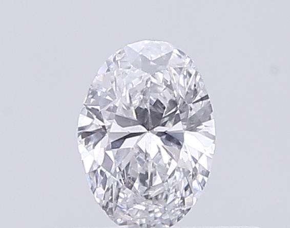 Actual 0.26 carat D Oval lab-grown diamond