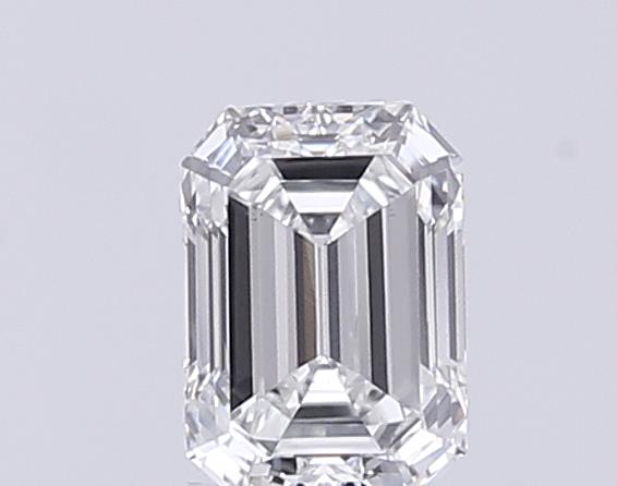 Actual 0.26 carat F Emerald lab-grown diamond