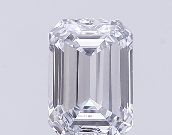 Actual 0.26 carat F Emerald lab-grown diamond