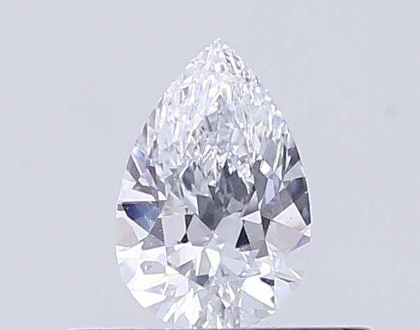 Actual 0.28 carat G Pear lab-grown diamond