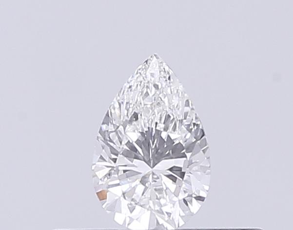 Actual 0.28 carat F Pear lab-grown diamond