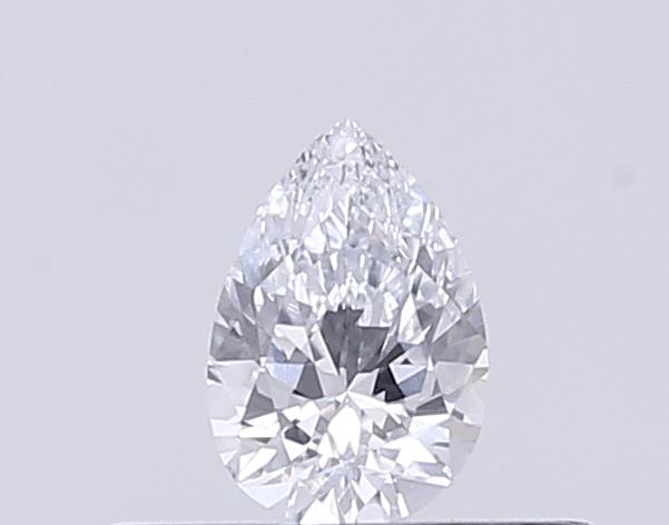 Actual 0.34 carat G Pear lab-grown diamond
