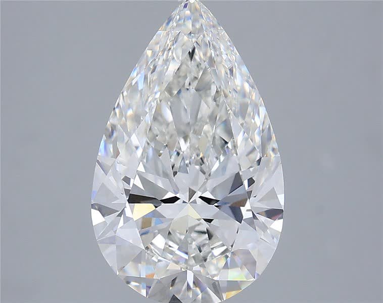 3.04 carat f VVS2 EX Cut IGI pear diamond