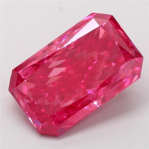 3.87 carat fancy vivid  red VS2 EX Cut IGI radiant diamond