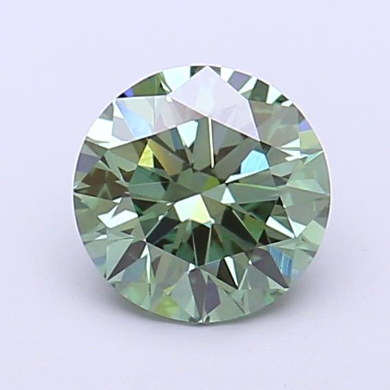 1.06 carat fancy vivid  green VS1 ID Cut IGI round diamond