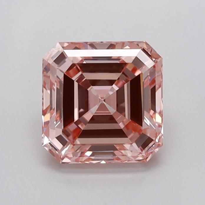 1 carat fancy vivid  pink VVS2 EX Cut IGI asscher diamond