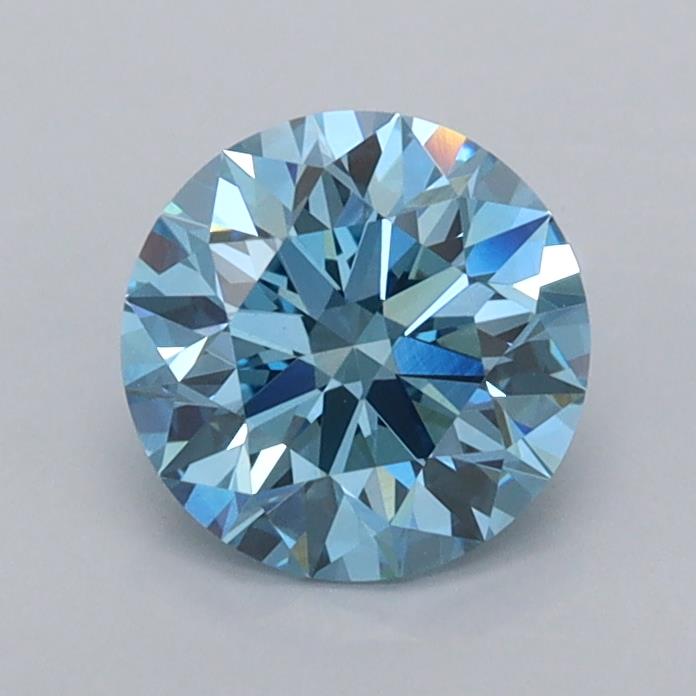 1 carat fancy vivid  blue VVS2 EX Cut IGI round diamond