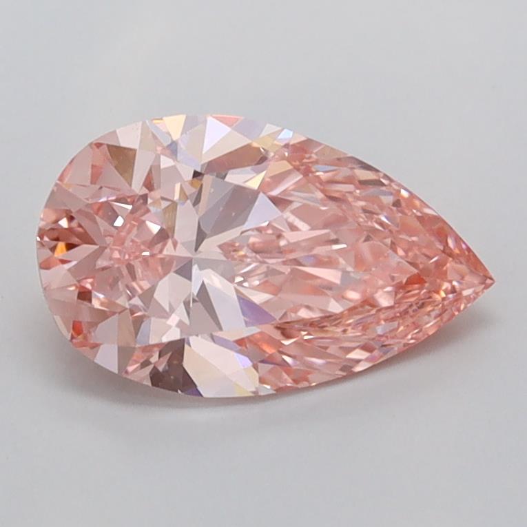 1.01 carat fancy vivid  pink VVS1 EX Cut IGI pear diamond