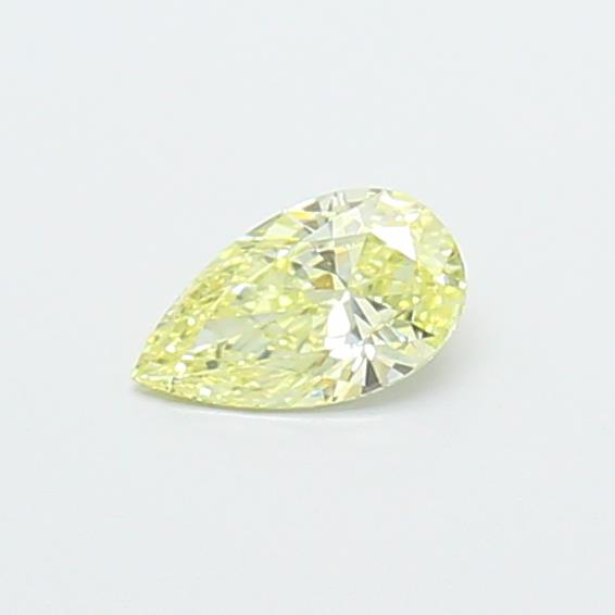 Actual 0.26 carat Light Yellow Pear lab-grown diamond