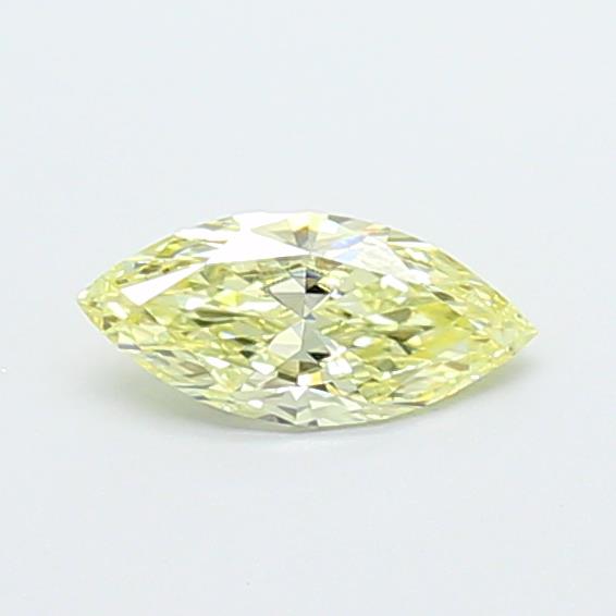 Actual 0.33 carat Light Yellow Marquise lab-grown diamond
