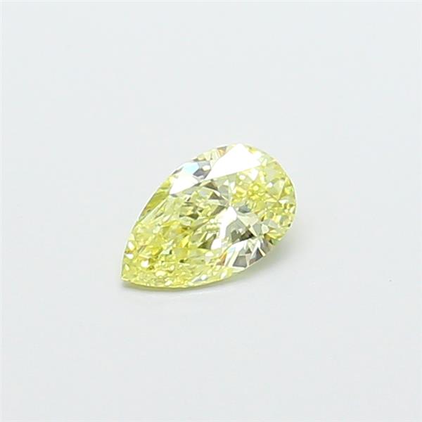 Actual 0.31 carat Fancy Intense Yellow Pear lab-grown diamond