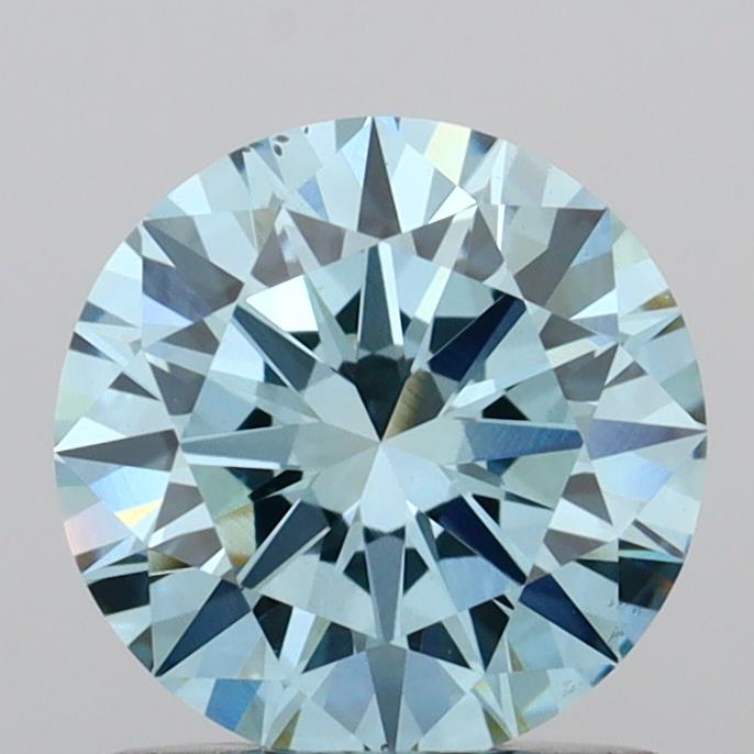 1 carat fancy vivid  blue VS2 EX Cut IGI round diamond