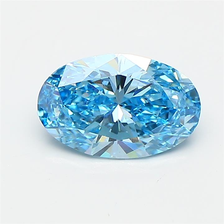 1.03 carat fancy vivid  blue VS1 EX Cut IGI oval diamond
