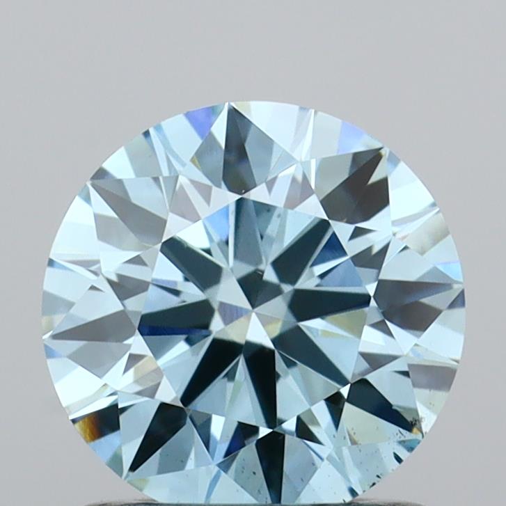 1 carat fancy vivid  blue VS2 EX Cut IGI round diamond