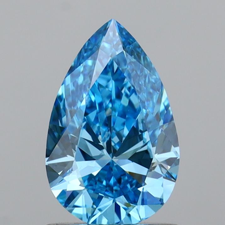 1 carat fancy vivid  blue VS1 EX Cut IGI pear diamond