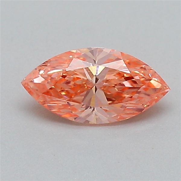 Actual 0.25 carat Fancy Vivid Pink Marquise lab-grown diamond