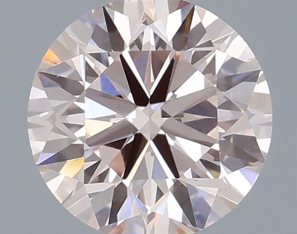 Actual 0.4 carat Fancy Pink Round lab-grown diamond