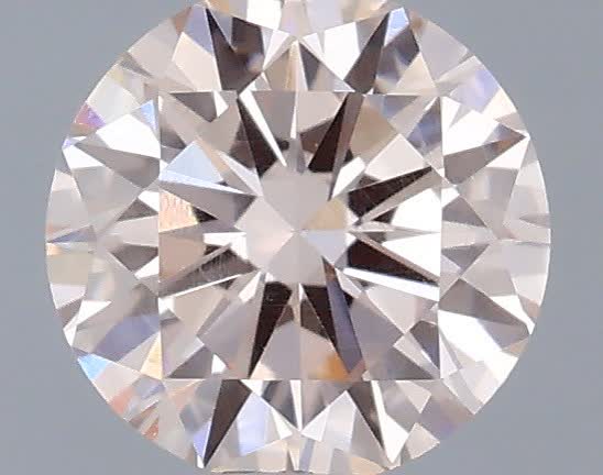 Actual 0.4 carat Fancy Pink Round lab-grown diamond