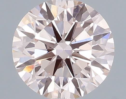 Actual 0.37 carat Fancy Pink Round lab-grown diamond