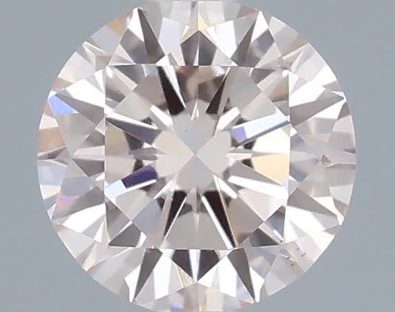 Actual 0.33 carat Fancy Pink Round lab-grown diamond