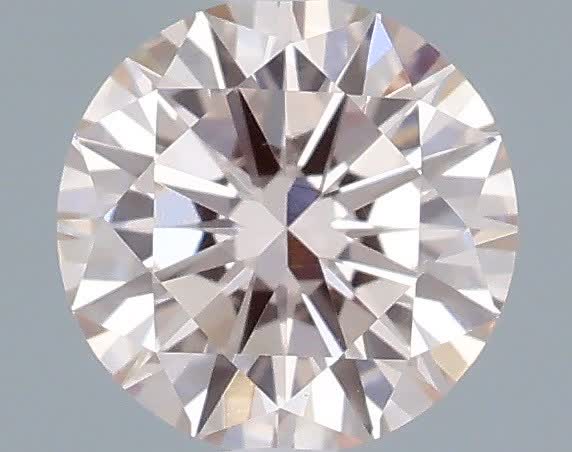 Actual 0.32 carat Fancy Pink Round lab-grown diamond
