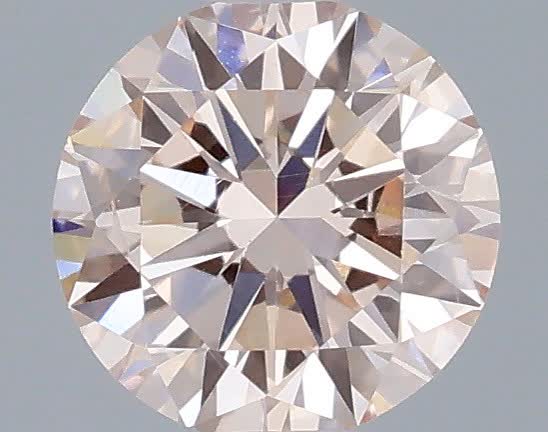 Actual 0.35 carat Fancy Pink Round lab-grown diamond
