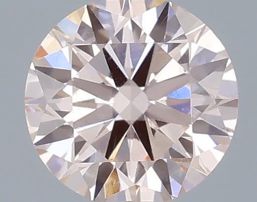 Actual 0.34 carat Fancy Pink Round lab-grown diamond